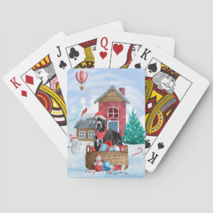Jeu De Cartes Grand chien Danois dans la neige Maison de chien d