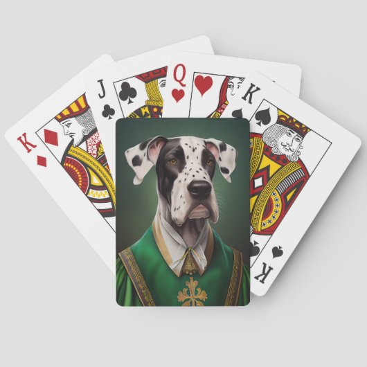 Jeu De Cartes Grand chien Danse en tenue de la Saint Patrick (dos)