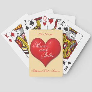 Jeu De Cartes Grand Cœur Rouge Mariage