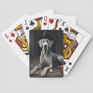 Jeu De Cartes Grand Dane Citrouille Halloween flip d'effroi