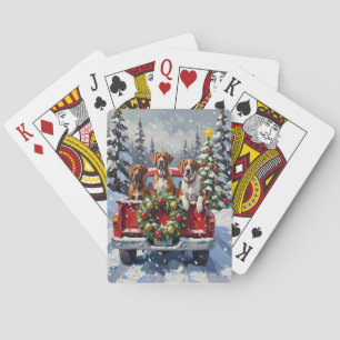 Jeu De Cartes Grand Danois camion rouge de Noël vacances