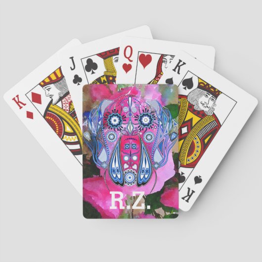 Jeu De Cartes Grand Danois et vos initiales (dos)