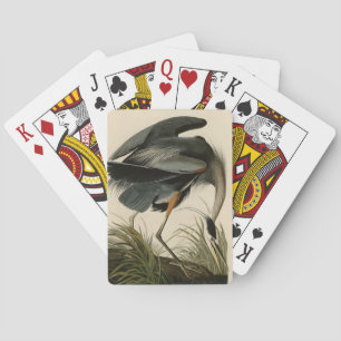 Jeu De Cartes Grand héron bleu des oiseaux d'Amérique d'Audubon