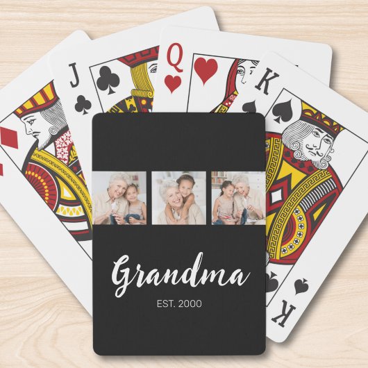 Jeu De Cartes Grand-mère a établi le script moderne 3 Photo Noir