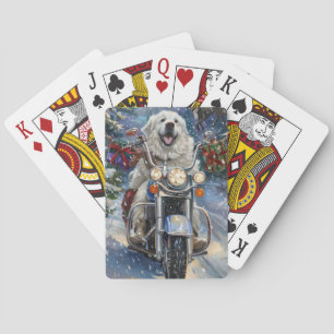 Jeu De Cartes Grand Pyrénées Chien équitation Moto Noël