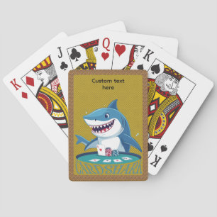 Jeu De Cartes Grand requin blanc de carte joueur de poker jouant