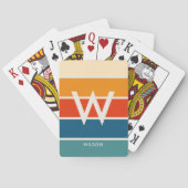 Jeu De Cartes Grand Rétro Strigraphié Monogramme personnel (dos)