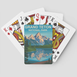 Jeu De Cartes Grand Teton National Park Paysage Art de Voyage