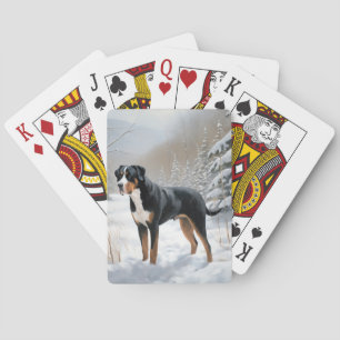 Jeu De Cartes Grande montagne suisse laissez neiger Noël
