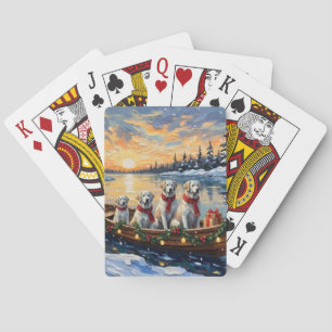 Jeu De Cartes Grandes Pyrénées Bateau de Noël Fêtes