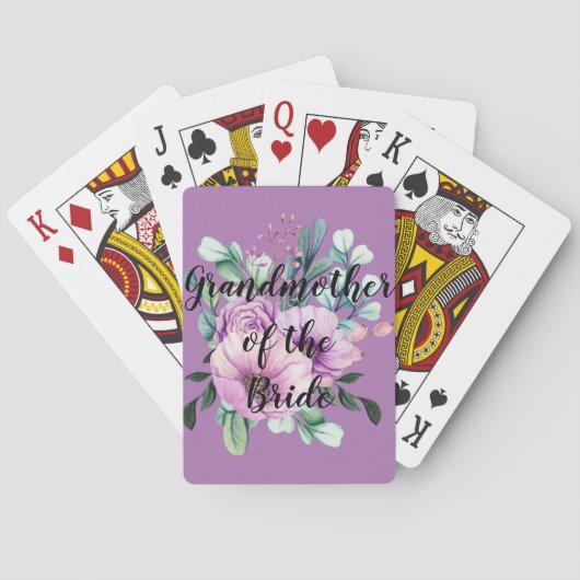 Jeu De Cartes Grandmother de la Bride Groom (dos)