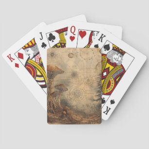 Jeu De Cartes Graphique botanique de champignon vintage (3)