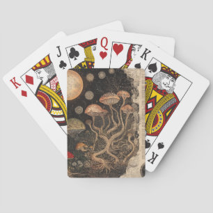 Jeu De Cartes Graphique botanique de champignon vintage (7)