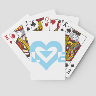 Jeu De Cartes Graphique d'amour cool, Bleu