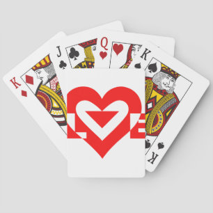 Jeu De Cartes Graphique d'amour cool, Rouge