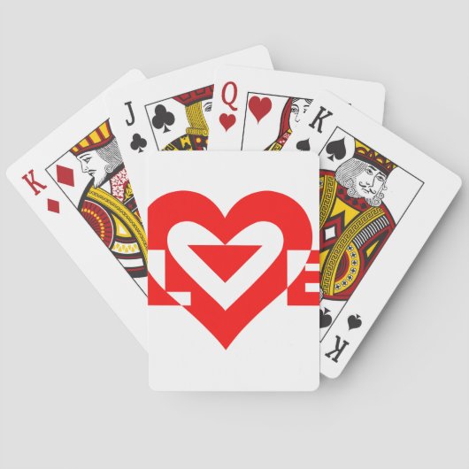 Jeu De Cartes Graphique d'amour cool, Rouge (dos)