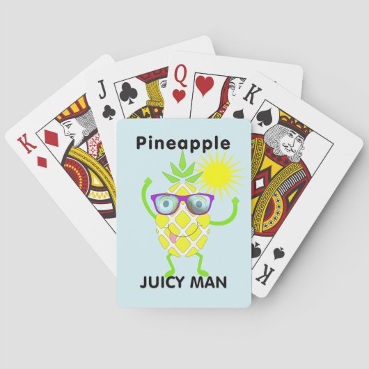 Jeu De Cartes Graphique de fruits d'ananas mûr (dos)