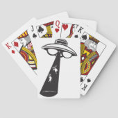 Jeu De Cartes Graphique d'enlèvement d'ovni rétro Alien Sci-Fi (dos)