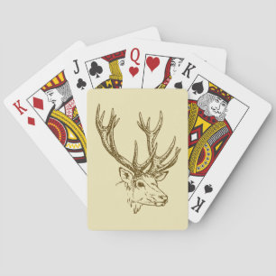 Jeu De Cartes Graphique d'illustration de la tête de cerf