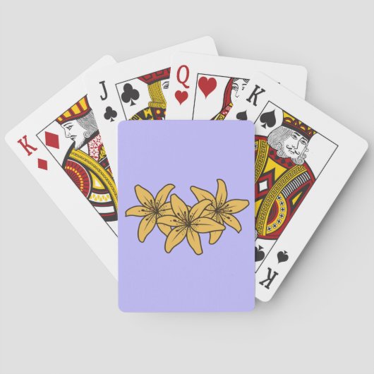 Jeu De Cartes Grappe de lis de dessin animé jaune (dos)
