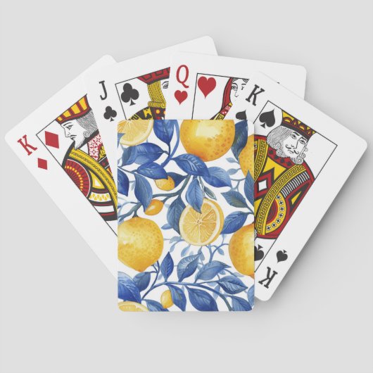 Jeu De Cartes Gras Bleu Italien Positano Lemon (dos)