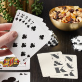 Jeu De Cartes Gras Moderne Monogramme Initiales Mariage de crème (In Situ)