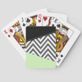 Jeu De Cartes Gray Zigzag, Gray Chevron, Zigzag Pattern, Mint (dos)