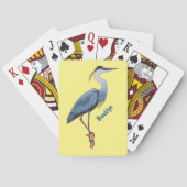 Jeu De Cartes Great blue heron cartoon illustration (dos)