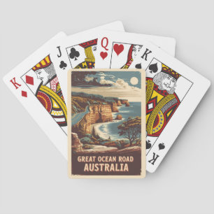 Jeu De Cartes Great Ocean Road Australie Illustration Art Voyage