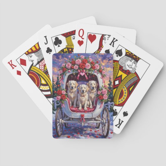 Jeu De Cartes Great Pyrenees Dog Valentine's Day (dos)