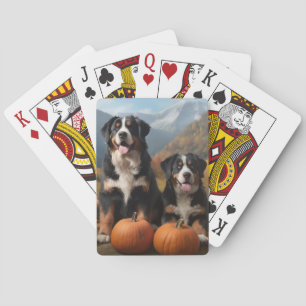 Jeu De Cartes Greater Swiss Mountain Pup Automne Délice Citrouil