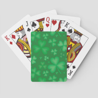 Jeu De Cartes Green Irish Shamrock Jouant aux cartes