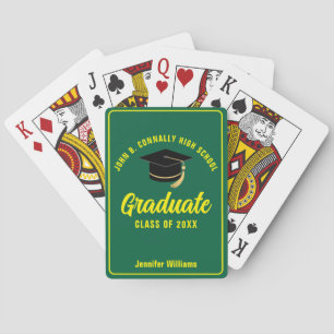 Jeu De Cartes Green Jaune Graduate Custom Party