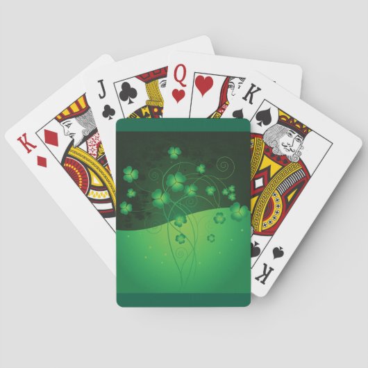 Jeu De Cartes Green Shamrock Clover St Patrick’s Day Luck (dos)