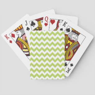 Jeu De Cartes Green Zigzag, Green Chevron, Motif géométrique