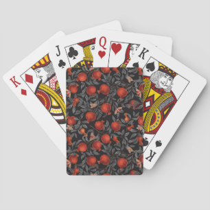 Jeu De Cartes Grenades et papillons Bella en rouge et gris