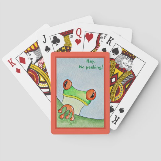Jeu De Cartes Grenouille mûre, aquarelle (dos)