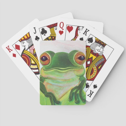 Jeu De Cartes Grenouille verte Se détendre dans l'étang (dos)