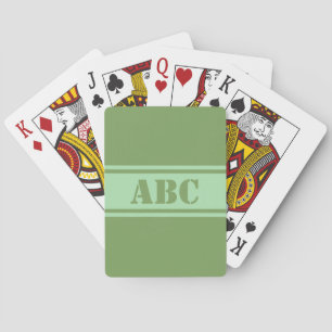 Jeu De Cartes Grilles larges initiales personnalisées lecture de