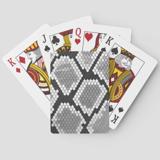Jeu De Cartes Gris de serpent et gris clair (dos)
