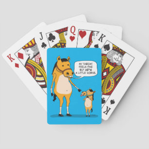 Jeu De Cartes Gros cheval et petit cheval amusant et mignon