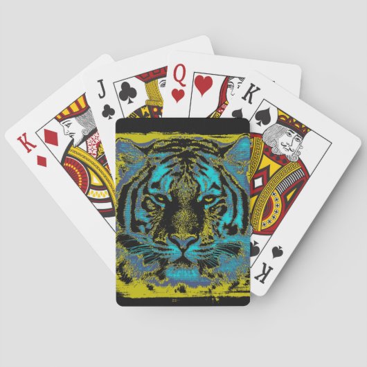 Jeu De Cartes Gros plan de la face du tigre 12 (dos)