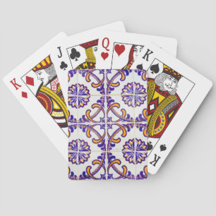 Jeu De Cartes Gros plan motif de carreaux, Portugal