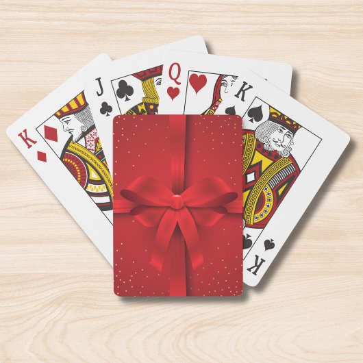 Jeu De Cartes Gros Red Bow Noël cadeau de Noël