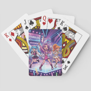 Jeu De Cartes Groupe de filles JPop de dessin animé