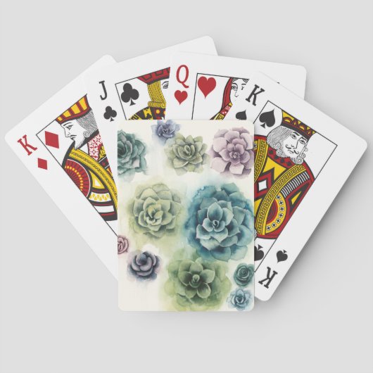 Jeu De Cartes Groupe de succulents (dos)