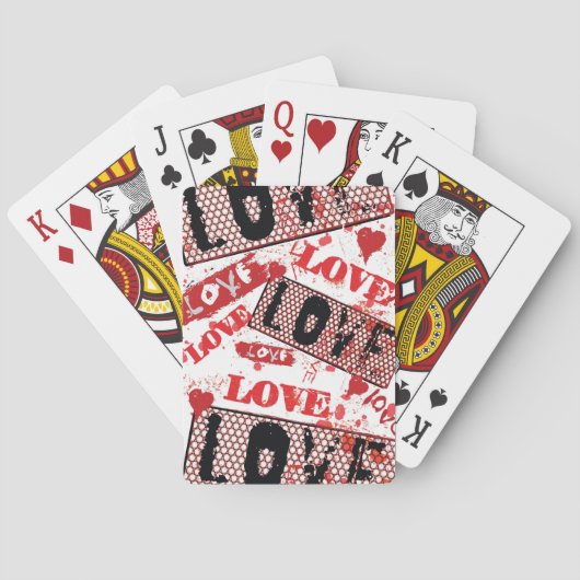 Jeu De Cartes Grunge love patent. (dos)