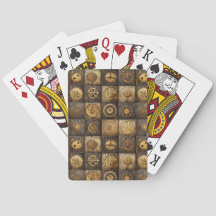 Jeu De Cartes Grunge Rustic Steampunk Horloge (15)