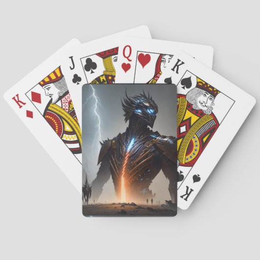 Jeu De Cartes Guerrier Cyborg de la foudre (dos)