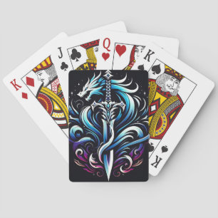 Jeu De Cartes Guerrier de fantaisie Épée de dragon mystique Flam